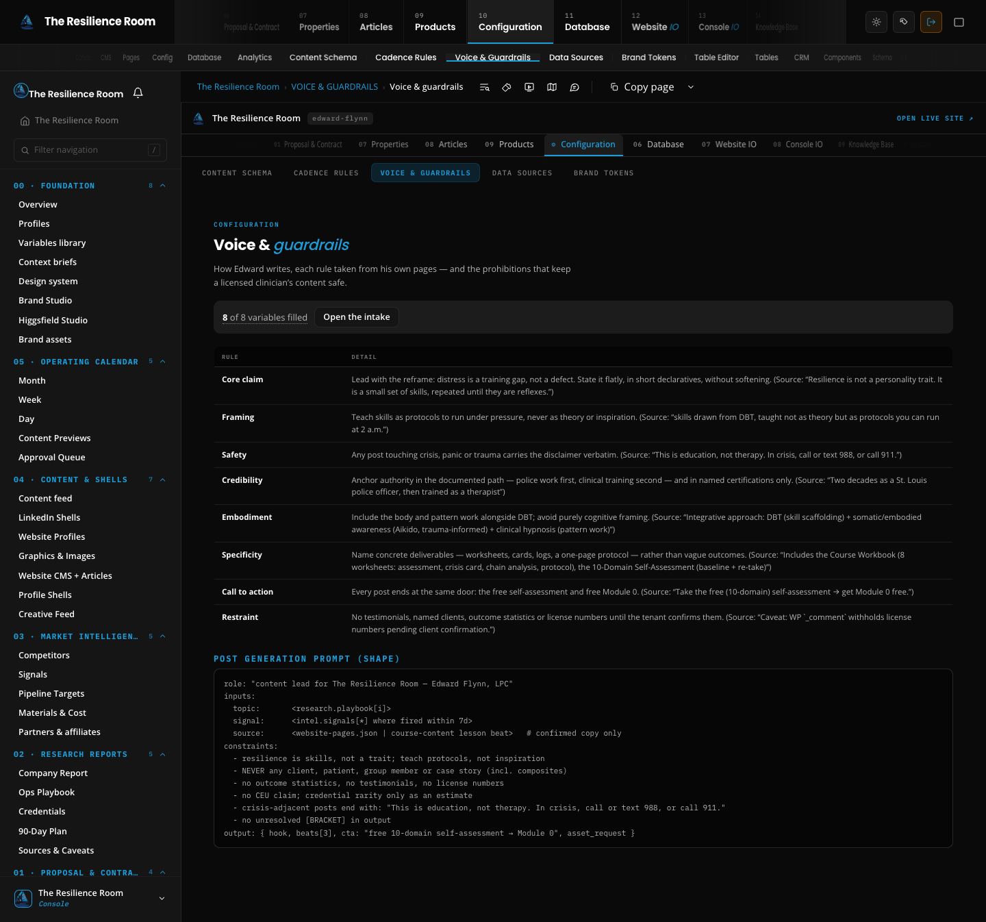 Edward Flynn · The Resilience Room: Voice settings