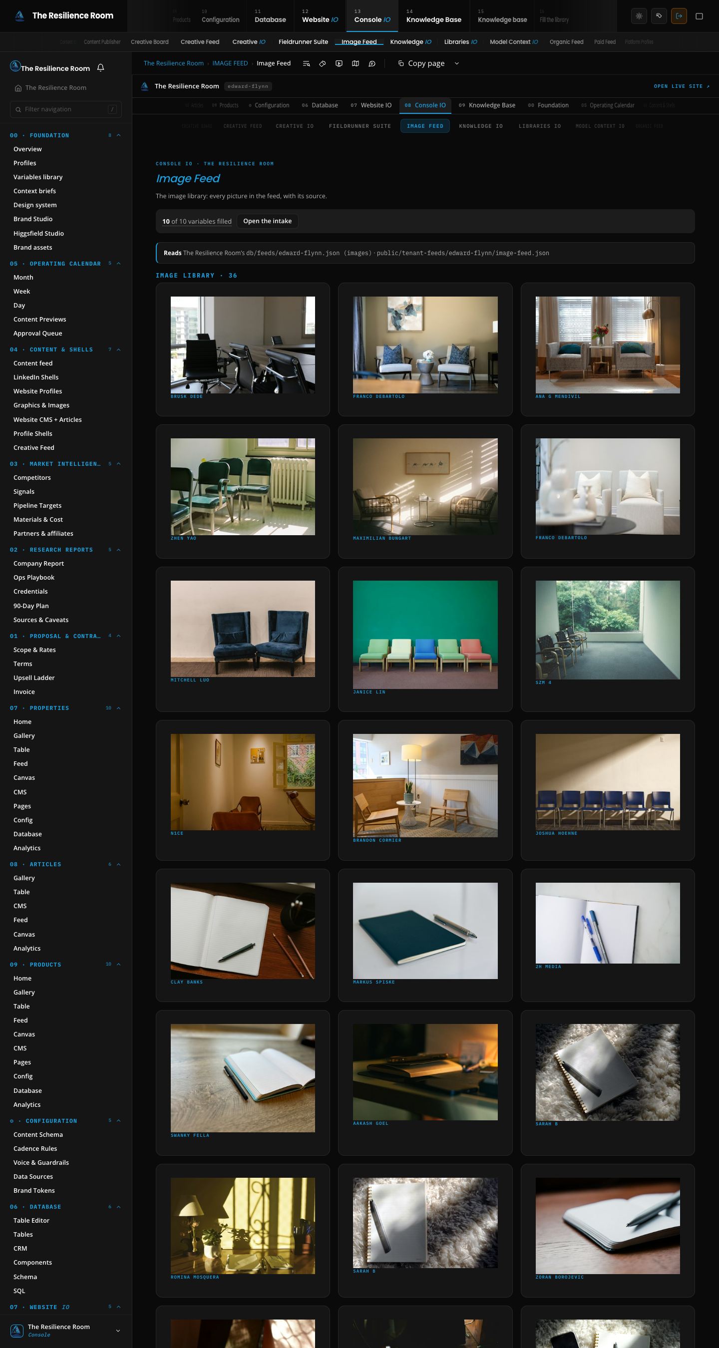 Edward Flynn · The Resilience Room: Image feed