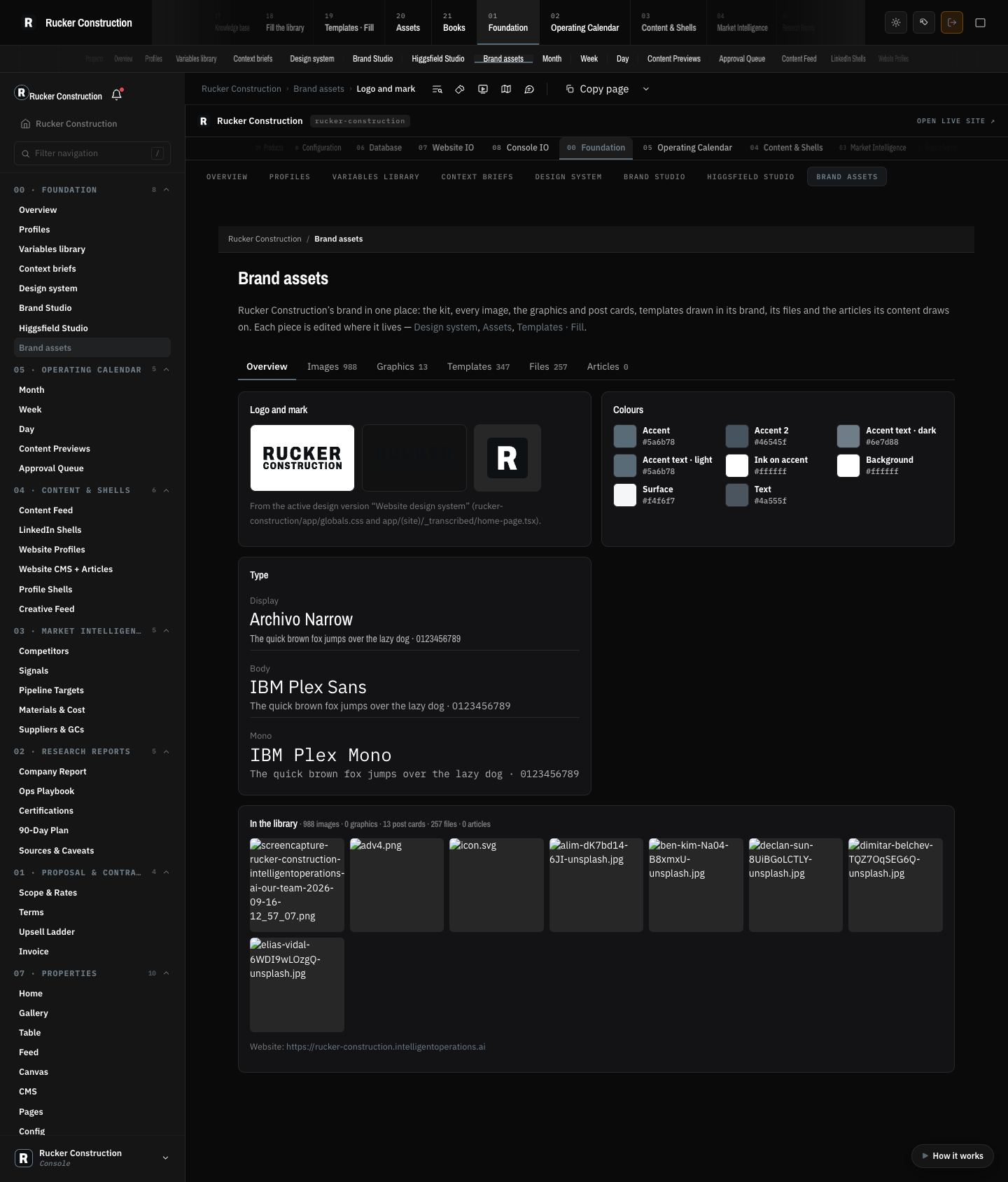Rucker Construction: Brand assets