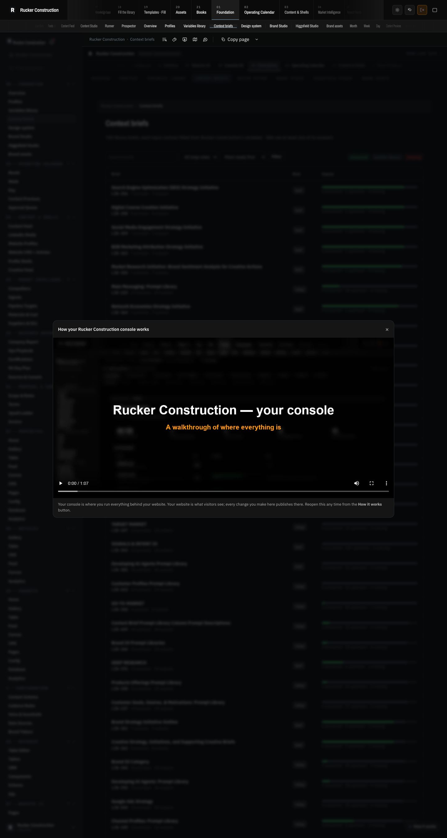 Rucker Construction: Context briefs