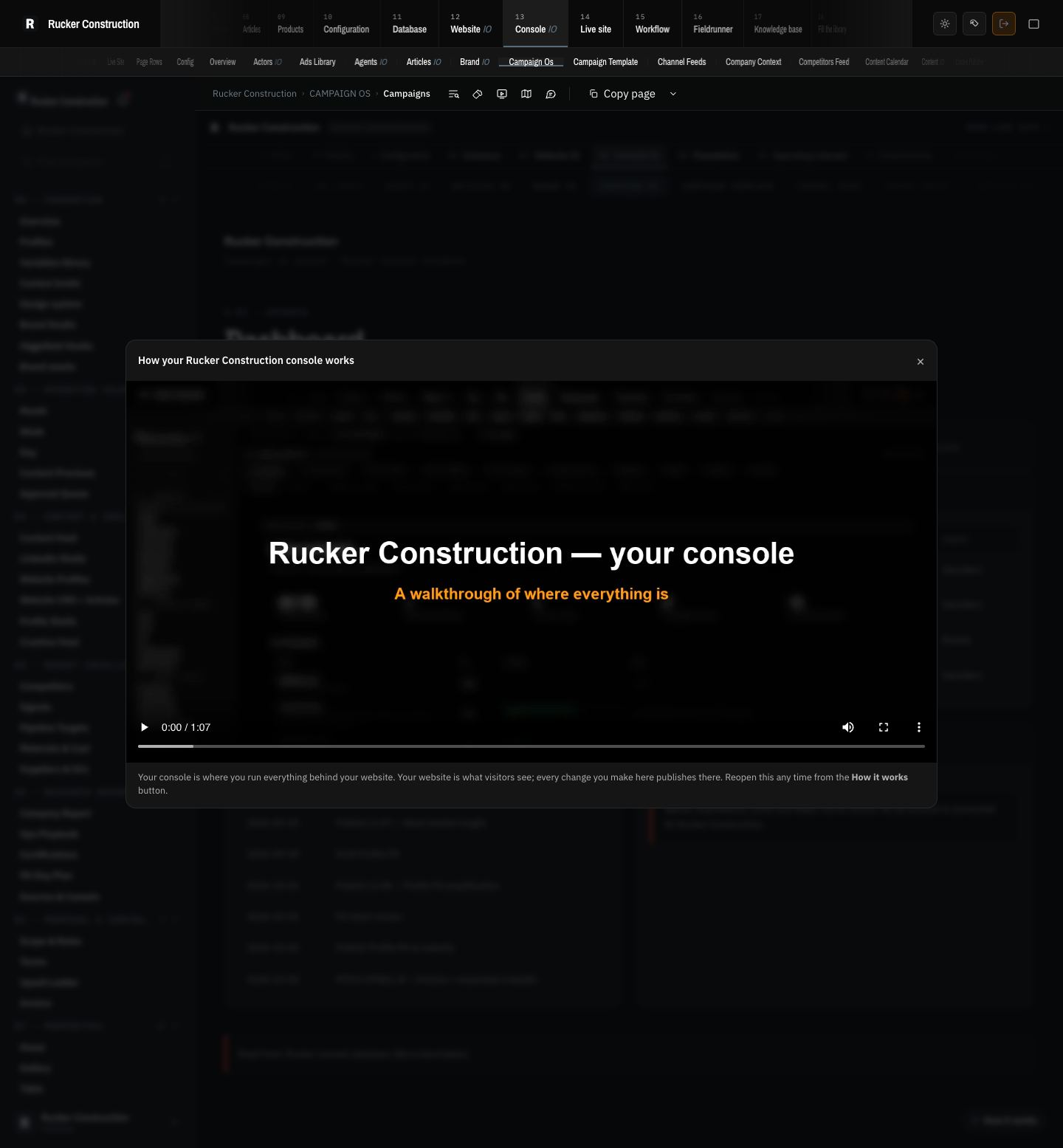 Rucker Construction: Campaign OS