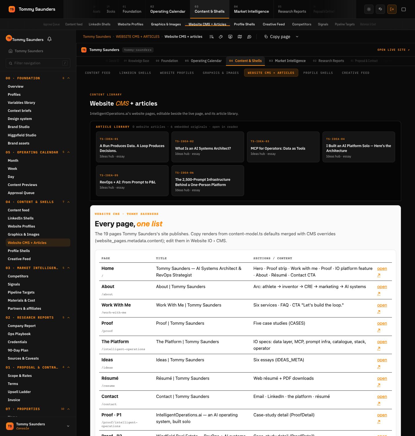 Tommy Saunders: Content CMS