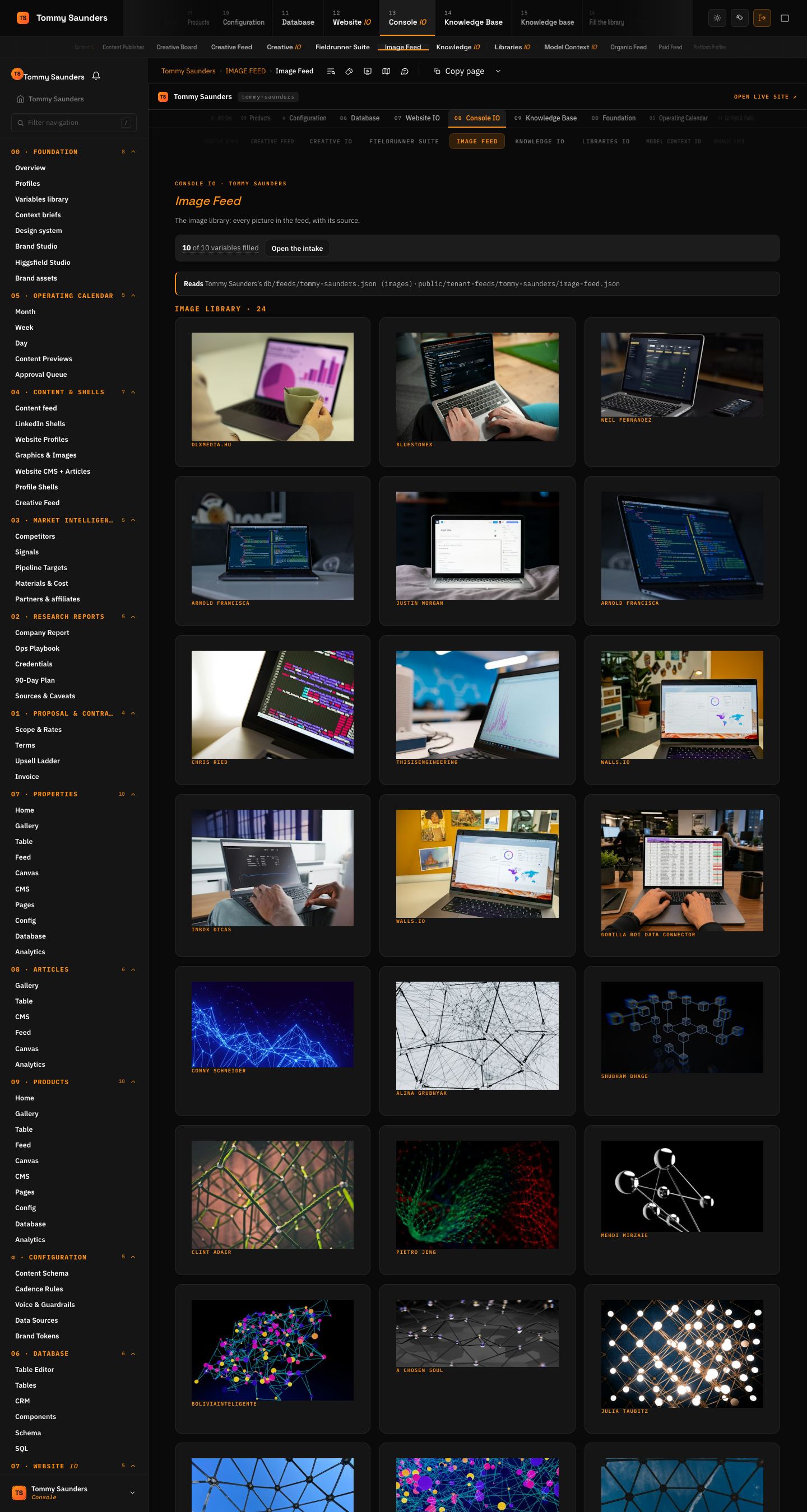 Tommy Saunders: Image feed