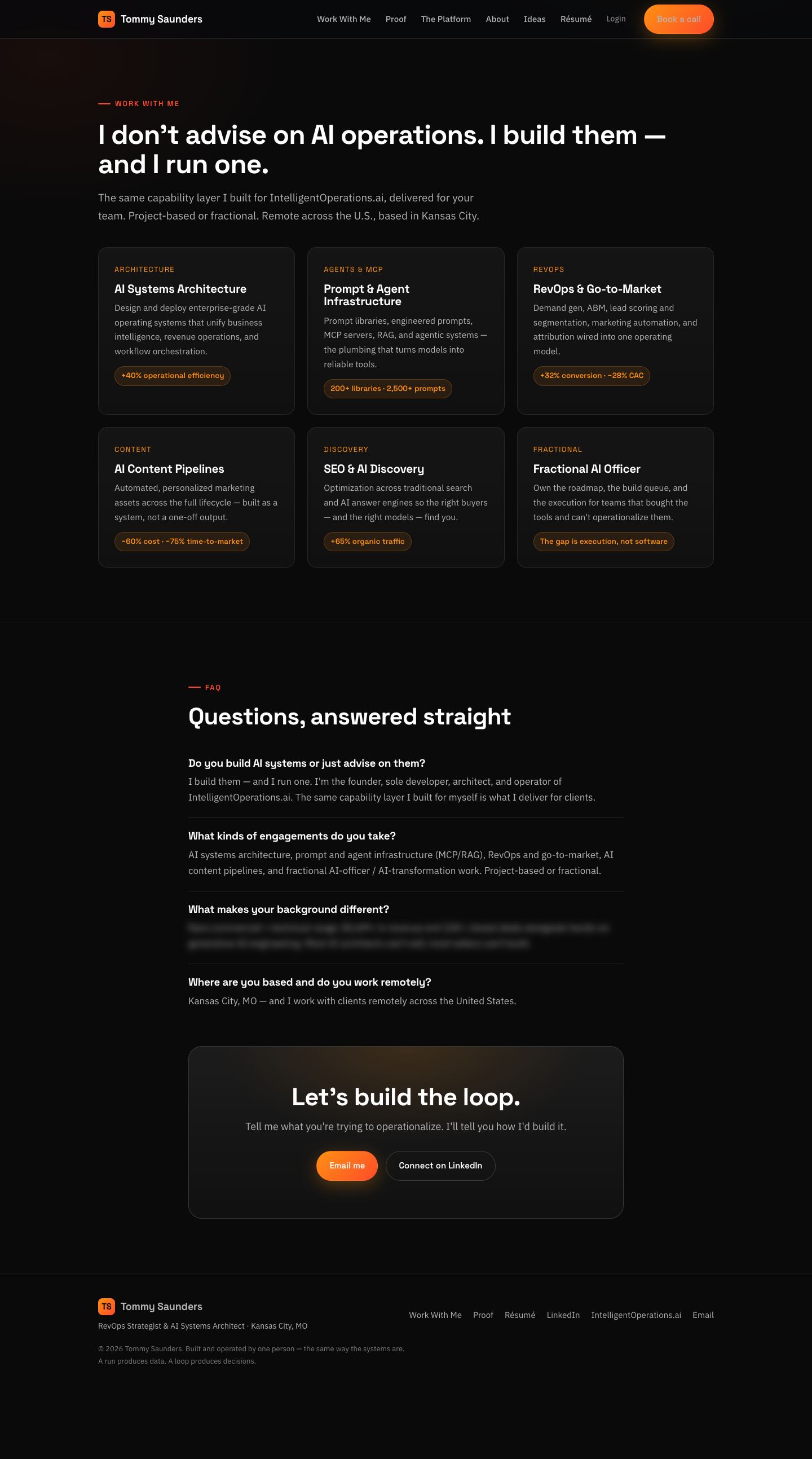 Tommy Saunders: Website — Work With Me
