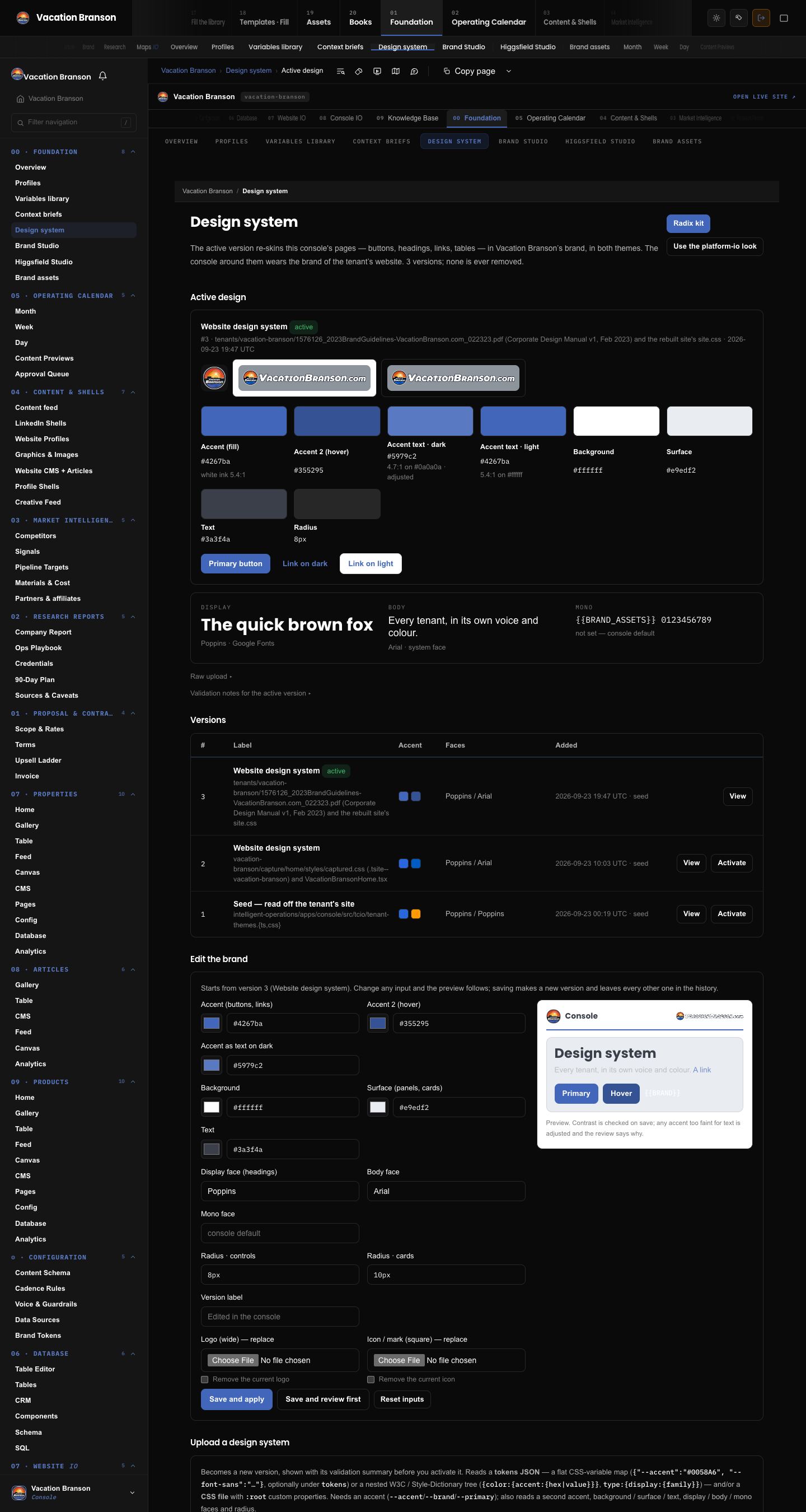 Vacation Branson: Design system