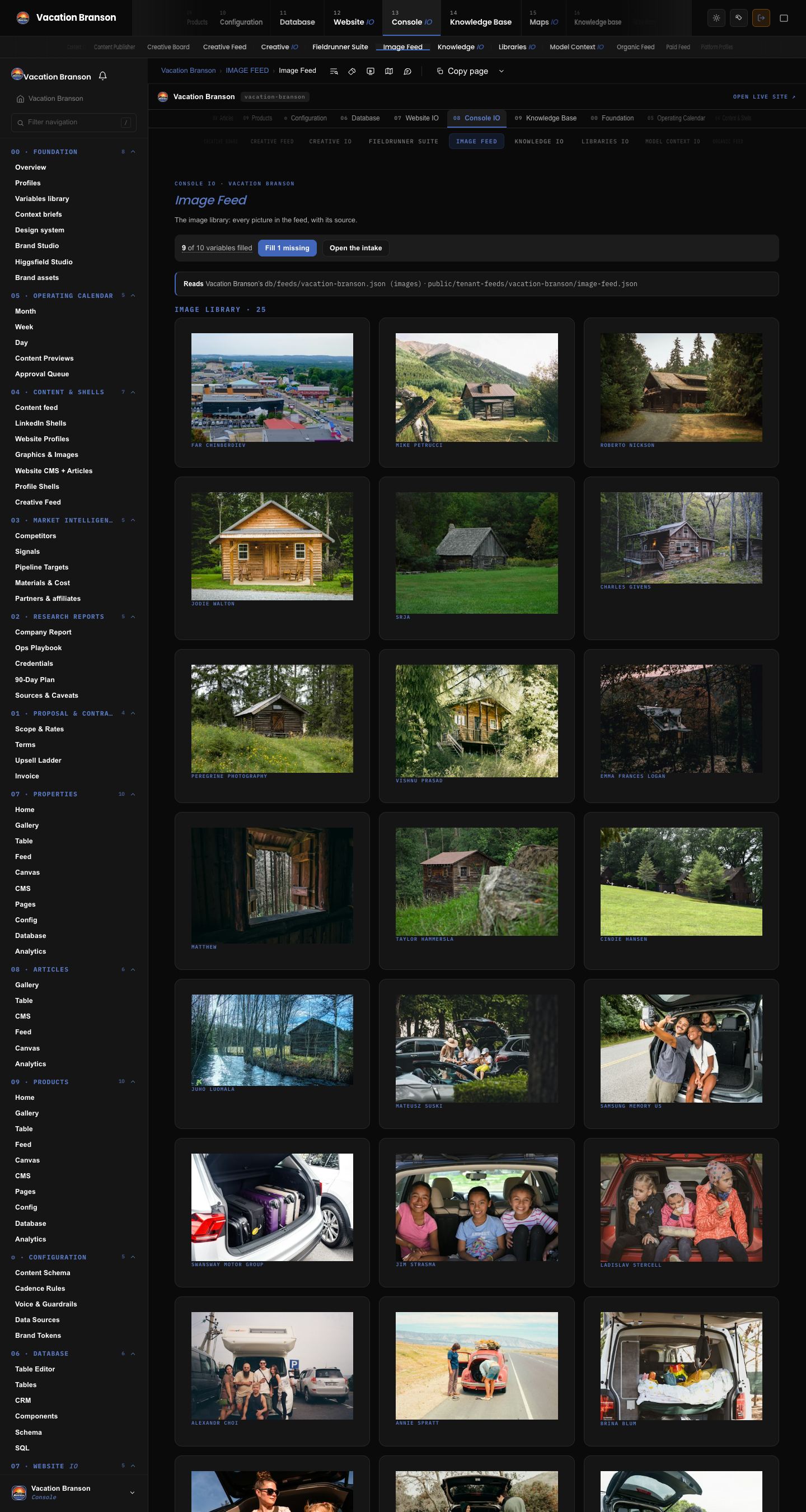 Vacation Branson: Image feed