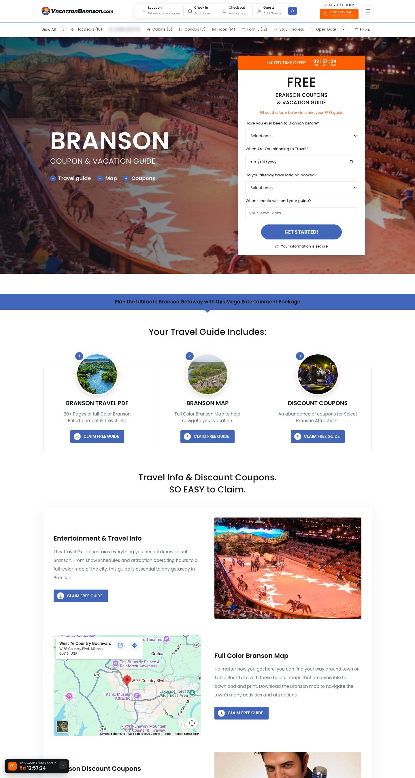 Vacation Branson: Website — Coupons