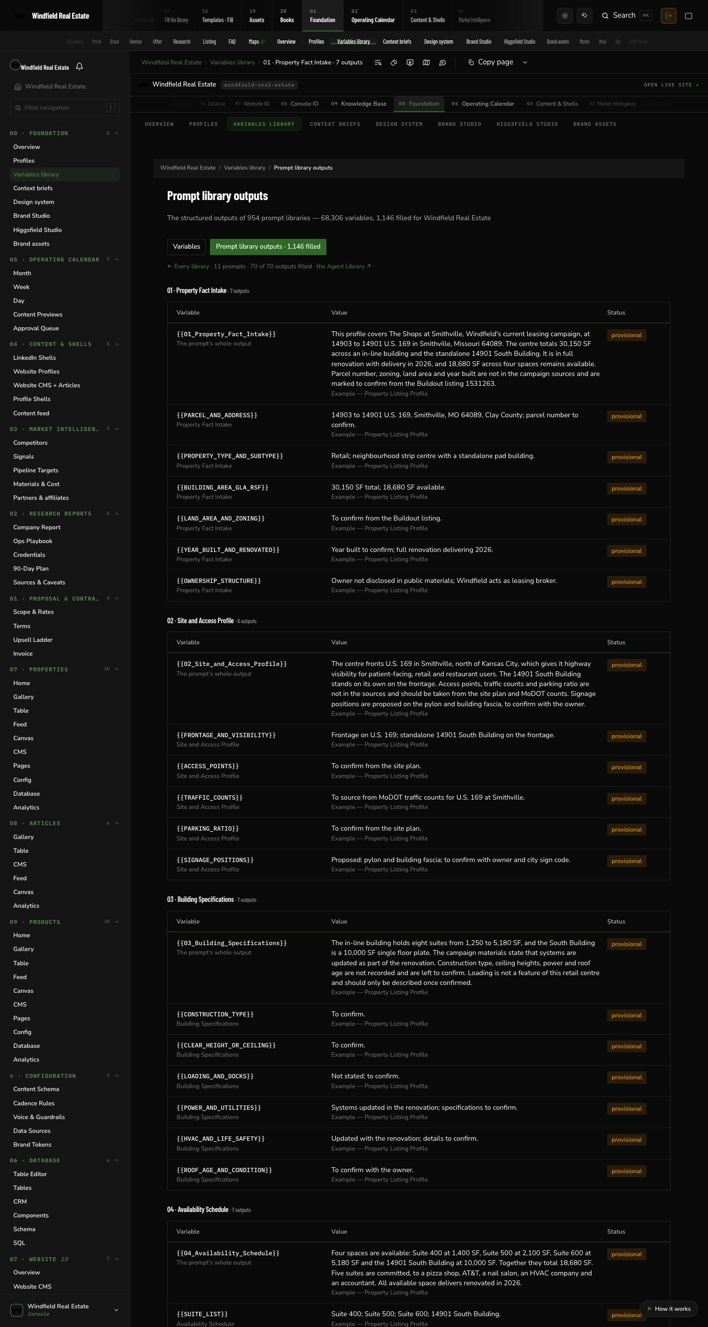 Windfield Real Estate: Library outputs — property-listing-profile
